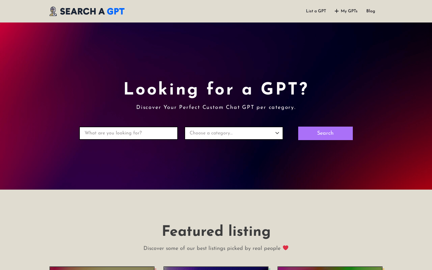 Search A GPT