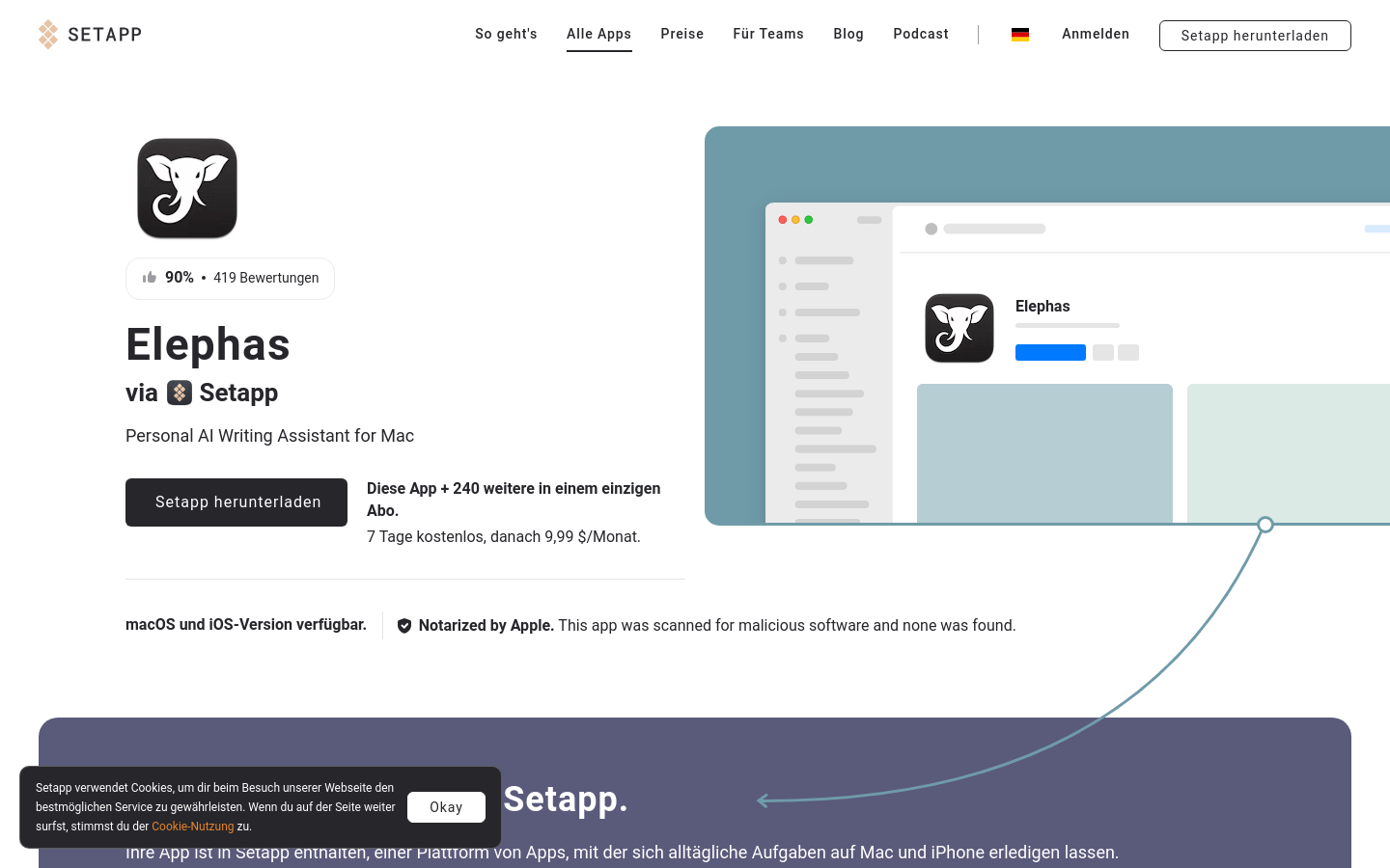 Elephas On Setapp