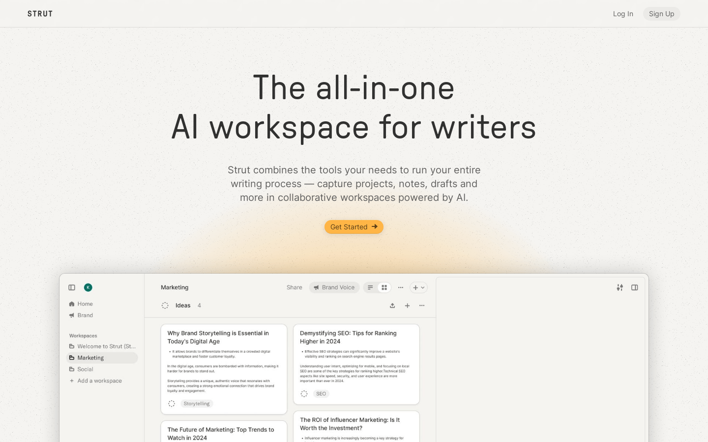 Strut — Organize And Write With AI