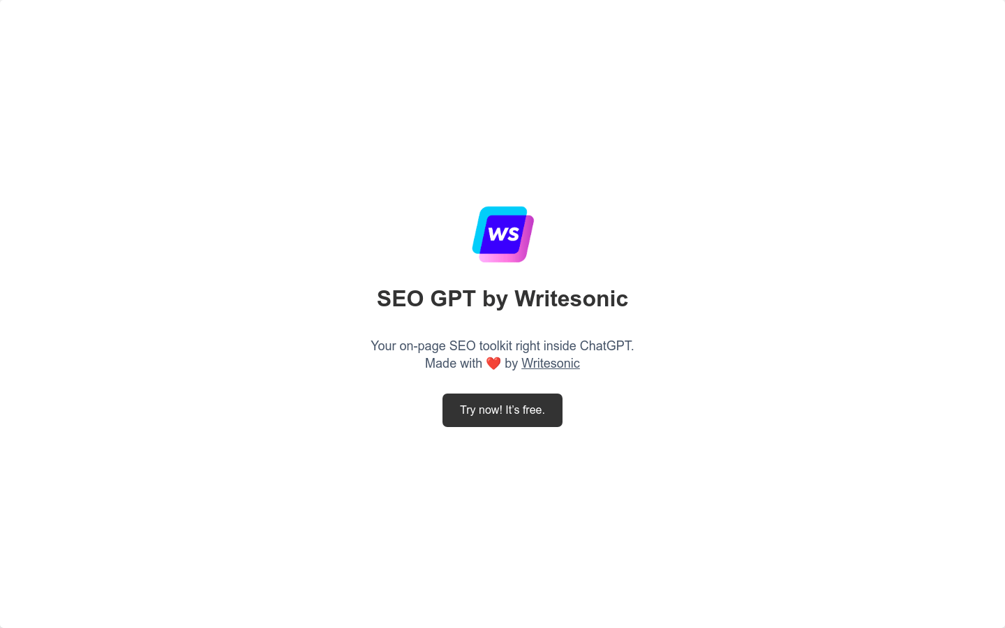 SEO GPT By Writesonic