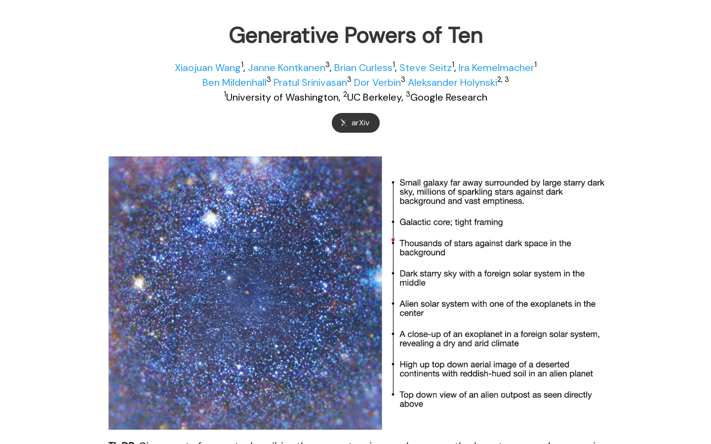 Generative Powers Of Ten