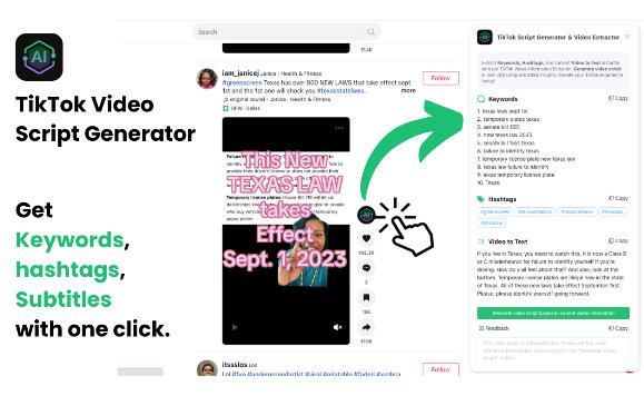 Tiktok AI Script Generator & Voice To Text